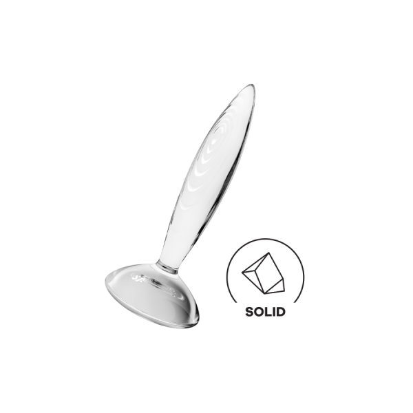 Gode anal en verre borosilicaté massif transparent Sparkling Crystal Satisfyer 
